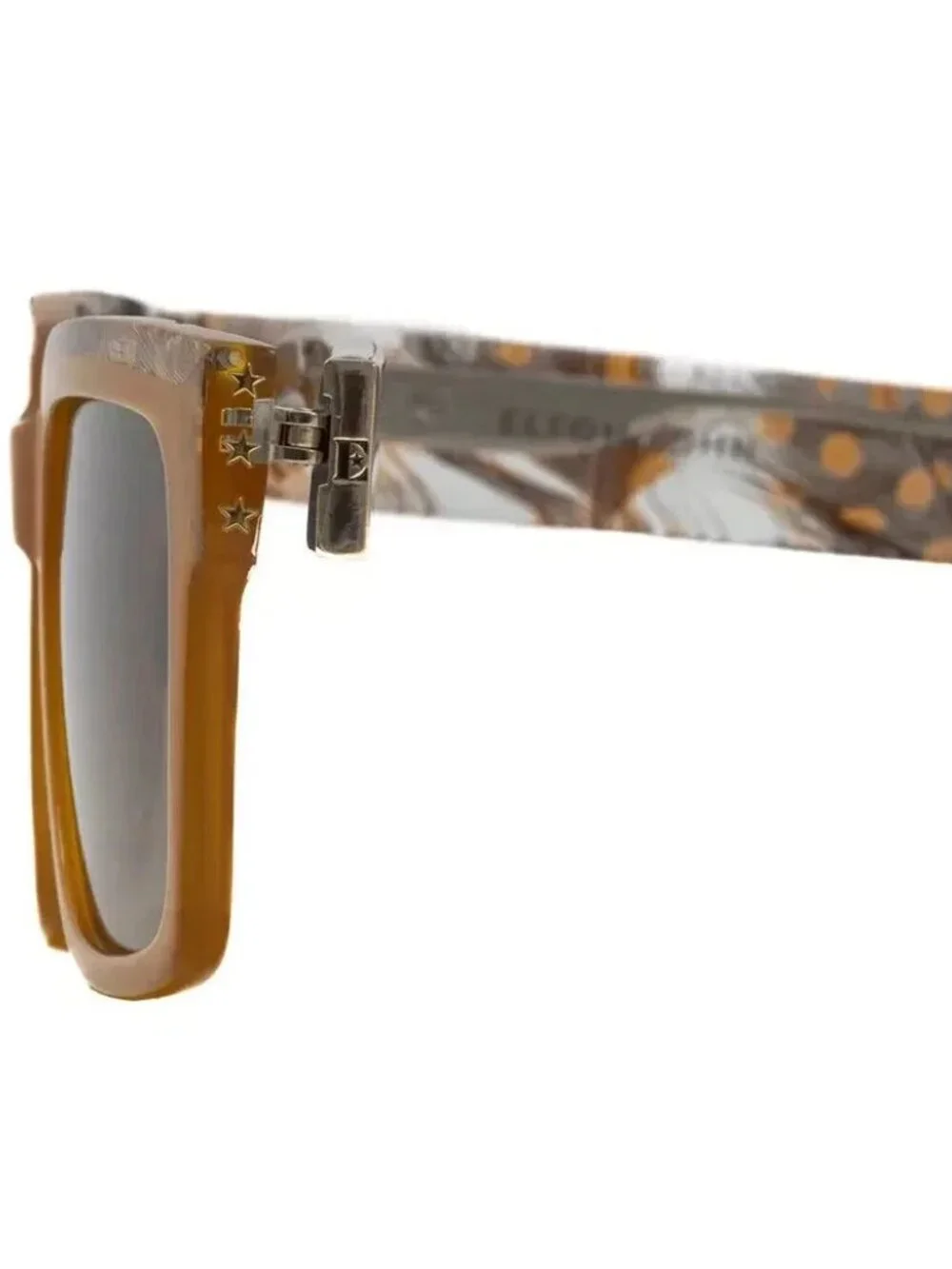 Elton John HONKYCAT AMSKY Tobacco Feather Frame/Brown Gradient Lens Sunglasses